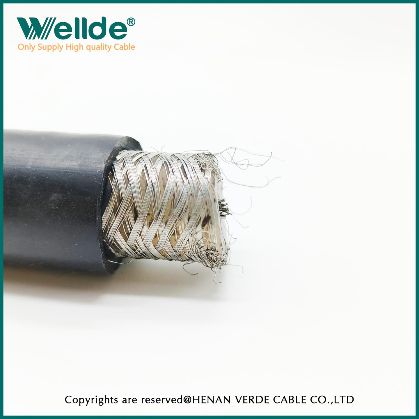 Câble en silicone blindé tressé