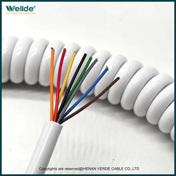 8 Core 28AWG High Elasticity Spiral Cable factory