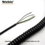 Câble enroulé PUR à 4 conducteurs de 0,75 mm²